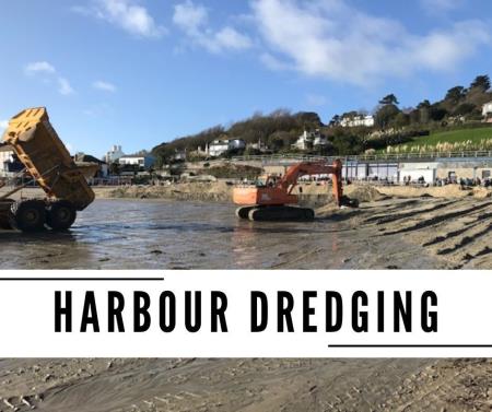 Lyme Regis beach dredging 