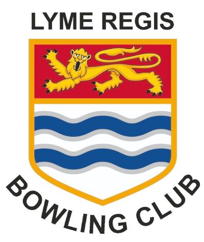 Lyme Regis Crest with lion and blue and white waves