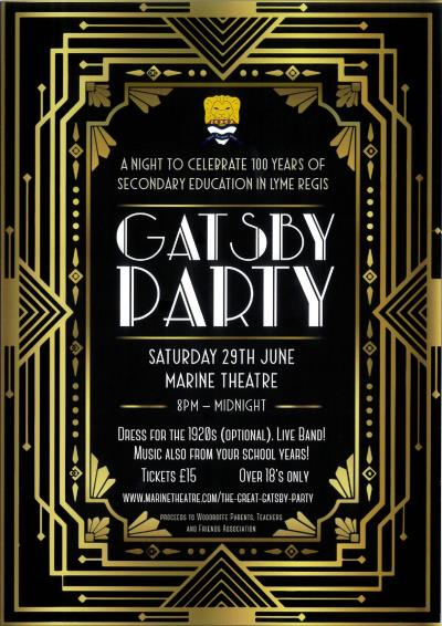Gatsby Party - A night to celebrate 100 years of secondary education in Lyme Regis