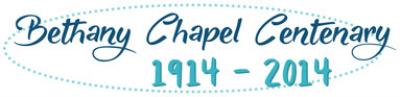 Blue writing on white background to represent the Bethany Chapel logo